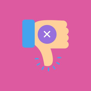 başparmak aşağı vektör simgesi