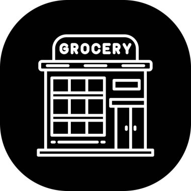 Süpermarket. Web simgesi basit tasarım