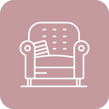 Koltuk. Web simgesi basit illüstrasyon