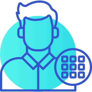 İnsan avatarı. Web simgesi basit illüstrasyon