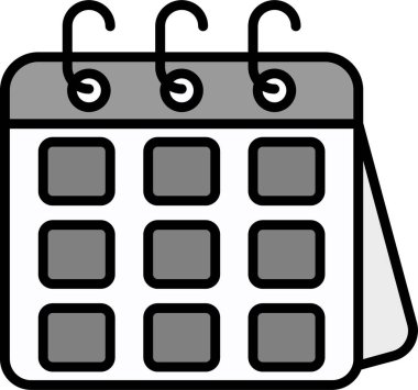 Takvim simgesi tasarımı, vektör illüstrasyonuName