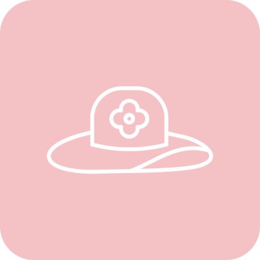 Çiçekli bir şapkanın vektör çizimi