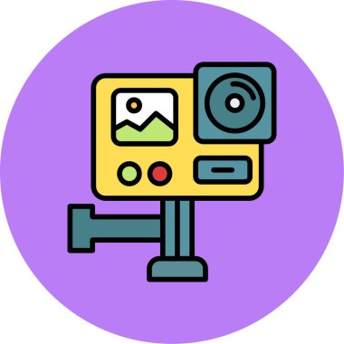 Kamera. Web simgesi basit illüstrasyon