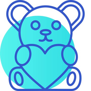 Ayı simgesinin vektör illüstrasyonu