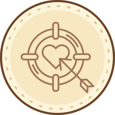 madeni para, web simgesi, vektör illüstrasyonlu kalp