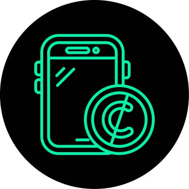 Benzersiz akıllı telefon simgesi vektör satırı