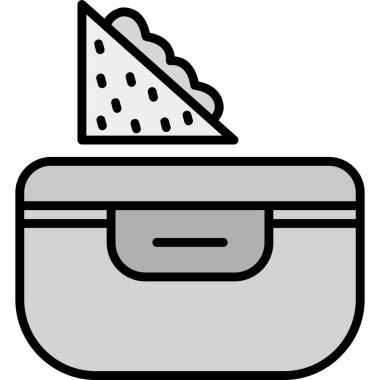 Yiyecek ve içecek ikonunun vektör illüstrasyonu