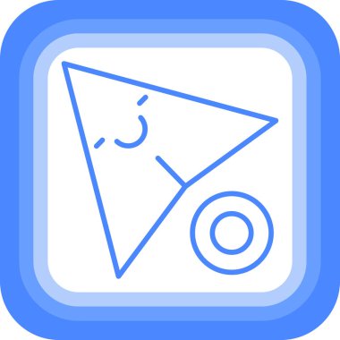 Bir harita simgesinin vektör illüstrasyonu