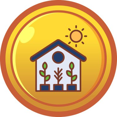 Bir ev simgesinin vektör illüstrasyonu