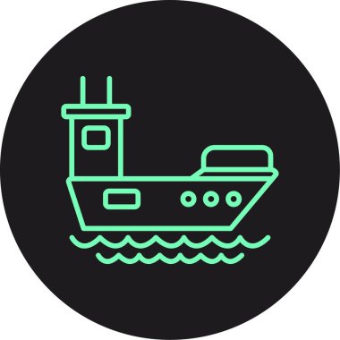 Eşsiz gemi vektör simgesi