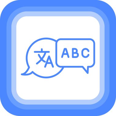 Konuş. Web simgesi basit illüstrasyon