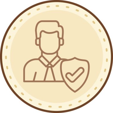 Rozet simgesi, vektör illüstrasyonu