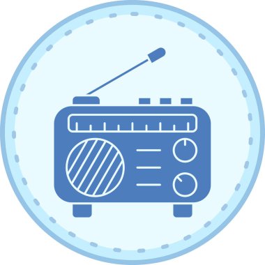 Radyo. Web simgesi basit tasarım