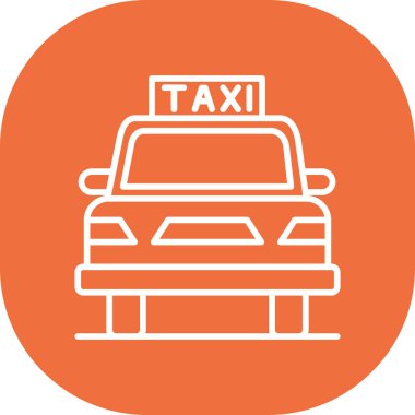 Taksiyle. Web simgesi basit illüstrasyon