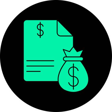 Dolar vektör renk simgesi