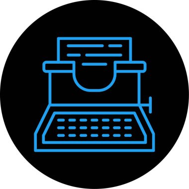 Daktilo simgesinin vektör illüstrasyonu