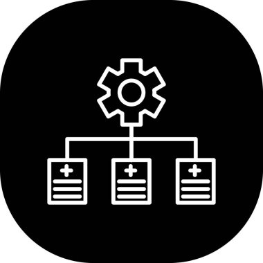 Sunucu Glyph Vektör Simgesi Tasarımı