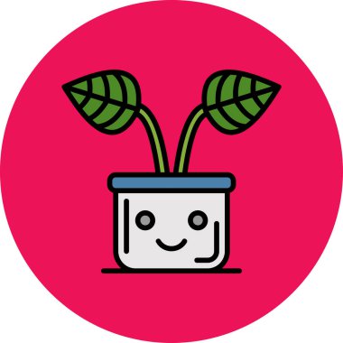 Kaktüs. Web simgesi basit illüstrasyon