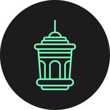 Benzersiz kahve fincanı vektör çizgisi simgesi