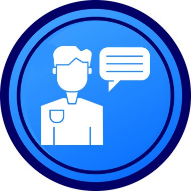 Konuş. Web simgesi basit illüstrasyon