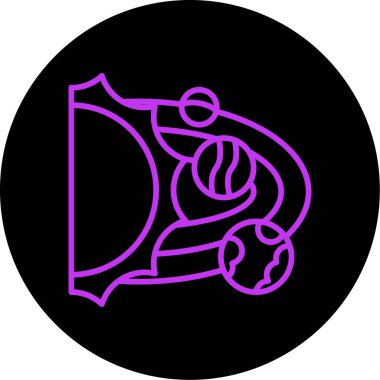 Bir top simgesinin vektör illüstrasyonu