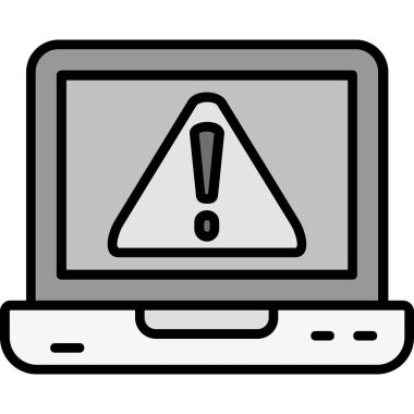 dizüstü bilgisayar uyarı hatası simgesi tam biçiminde