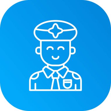 Bir polis simgesinin vektör illüstrasyonu