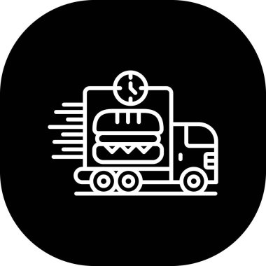 Hamburger simgesi, vektör illüstrasyonu