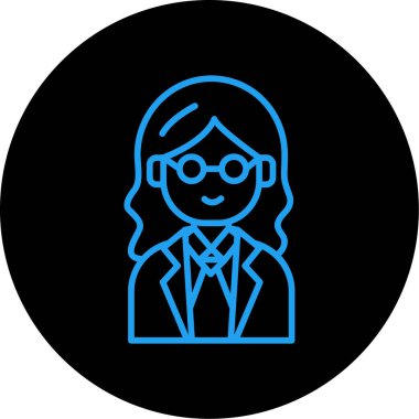 Kişisel ve ticari kullanım için vektör iş kadını simgesi.