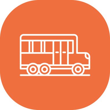 otobüs simge vektör çizim