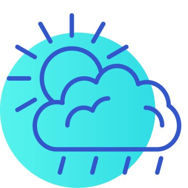 Hava durumu. Web simgesi basit illüstrasyon