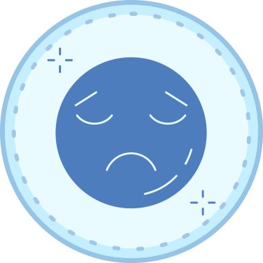 Üzücü. Web simgesi basit illüstrasyon