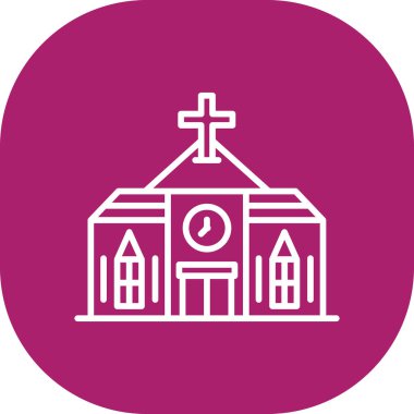 Kilise simgesi, vektör illüstrasyon tasarımı