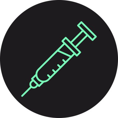 Şırınga simgesi, basit vektör illüstrasyon tasarımı