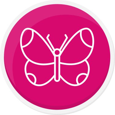 Kelebek simgesi vektör illüstrasyonu