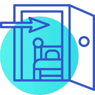 Kapı. Web simgesi basit illüstrasyon