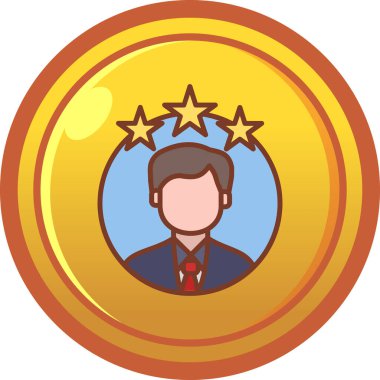 Rozet simge vektör çizim