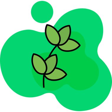 Yaprak. Web simgesi basit illüstrasyon