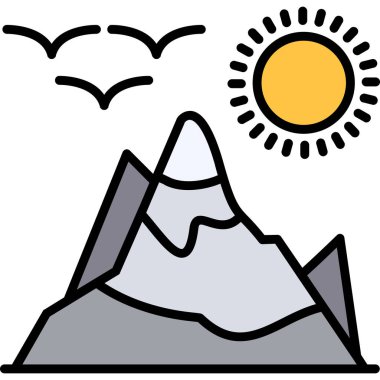 Güneş. Web simgesi basit illüstrasyon