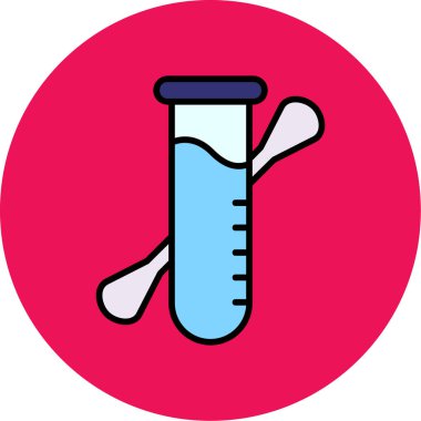 test simgesi. Web için basit test vektör simgeleri çizimi