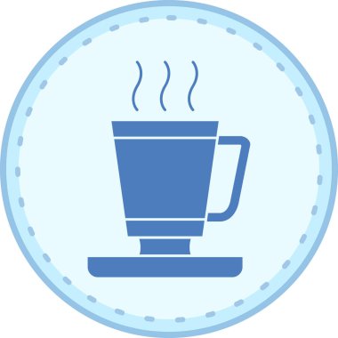 Kahve. Web simgesi basit illüstrasyon