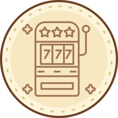 Bir kumarhane simgesinin vektör illüstrasyonu