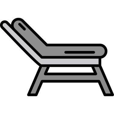 Sandalye ikonu. vektör illüstrasyonu