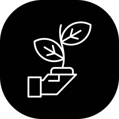 Bitki ve simgenin vektör illüstrasyonu