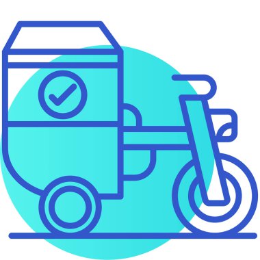 yemek siparişi simgesi doldurulmuş taslak biçimi