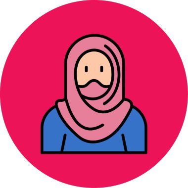 Müslüman adam avatar karakter vektör illüstrasyon tasarımı