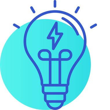 Bir fikrim var. Web simgesi basit illüstrasyon