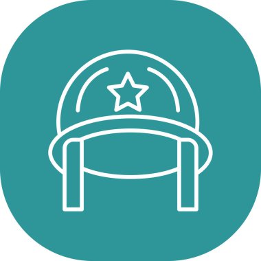 Kask simgesi vektör illüstrasyonu