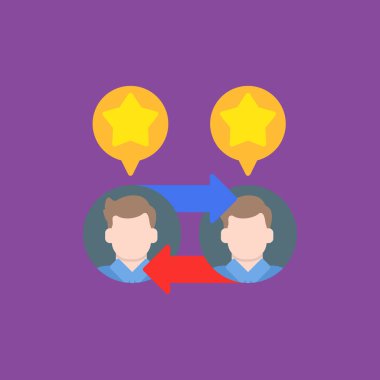 iki vektör düz simgesi