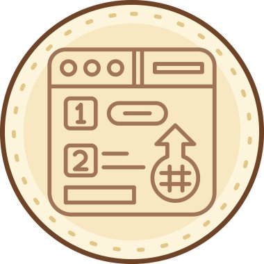 Para için. Web simgesi basit illüstrasyon